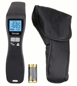 TAYLOR 9523 Infrared Thermometer (Non-Contact IR Temperature Gun, Fixed Emissivity 0.95, Full-Size Digital Thermometer)