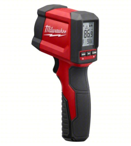 MILWAUKEE 2267-20 Infrared Thermometer (Non-Contact IR Temperature Gun, Avg/Min/Max/Diff, Fixed Emissivity 0.95)