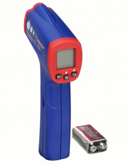 WESTWARD 28AF72 Infrared Thermometer (Non-Contact IR Temperature Gun, Adjustable Emissivity 0.10–1.00, Down to -4°F, Full-Size Handheld)
