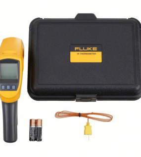 FLUKE 566 Infrared Thermometer (Non-Contact IR Temperature Gun, Avg/Min/Max/Diff Modes, Adjustable Emissivity 0.10–1.00, Down to -40°F)