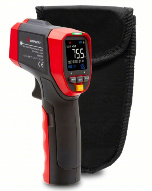 TRIPLETT IRT350 Infrared Thermometer (Non-Contact IR Temperature Gun, Avg/Min/Max/Diff Modes, Adjustable Emissivity 0.10–1.00) TRIPLETT IRT350 Infrared Thermometer (Non-Contact IR Temperature Gun, Avg/Min/Max/Diff Modes, Adjustable Emissivity 0.10–1.00)