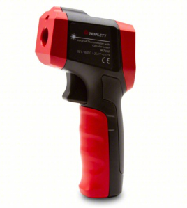 TRIPLETT IRT350 Infrared Thermometer (Non-Contact IR Temperature Gun, Avg/Min/Max/Diff Modes, Adjustable Emissivity 0.10–1.00)