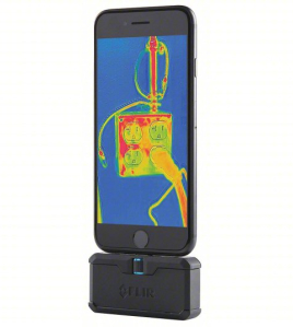FLIR IR Smart Phone Thermal Imaging Adapter (-4°F to 752°F, 55° x 43° FOV, Adjustable Emissivity Mobile IR Camera)