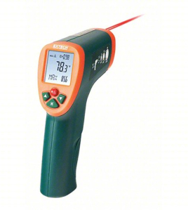EXTECH IR270 Infrared Thermometer (Non-Contact IR Gun, Avg/Min/Max/Diff Modes, Adjustable Emissivity 0.10–1.00, Down to -4°F)