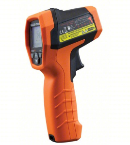Klein Tools IR10 Infrared Thermometer with Adjustable Emissivity (0.10–1.00) – Max/Min/Average/Difference Temperature Measurement