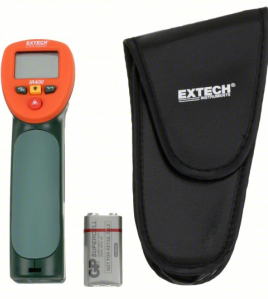 EXTECH IR400 Infrared Thermometer (Non-Contact IR Temperature Gun, Max/Min Tracking, Fixed Emissivity 0.95, Mini Handheld Design)