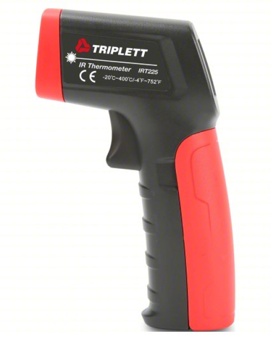 TRIPLETT IRT225 Infrared Thermometer (Non-Contact IR Temperature Gun, Max/Min Tracking, Fixed Emissivity 0.95, Mini Body, NFC Enabled) TRIPLETT IRT225 Infrared Thermometer (Non-Contact IR Temperature Gun, Max/Min Tracking, Fixed Emissivity 0.95, Mini Body, NFC Enabled)