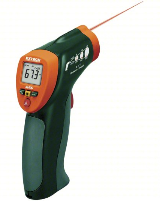 EXTECH IR400-NIST Infrared Thermometer (-4°F Min Temp, Fixed Emissivity 0.95, NIST Certified IR Temperature Gun) EXTECH IR400-NIST Infrared Thermometer (-4°F Min Temp, Fixed Emissivity 0.95, NIST Certified IR Temperature Gun)