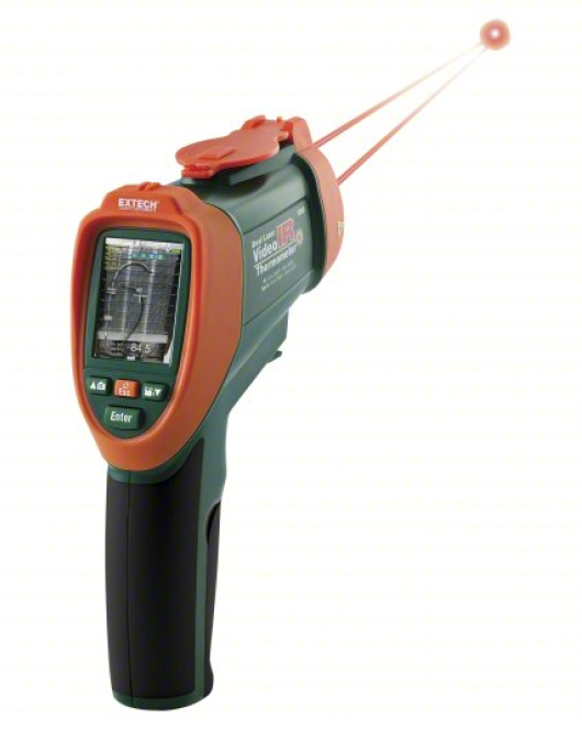 EXTECH VIR50 Video Infrared Thermometer (Non-Contact IR Temperature Gun with Video Capture, Avg/Min/Max/Diff Modes, Adjustable Emissivity 0.10–1.00, Down to -58°F) EXTECH VIR50 Video Infrared Thermometer (Non-Contact IR Temperature Gun with Video Capture, Avg/Min/Max/Diff Modes, Adjustable Emissivity 0.10–1.00, Down to -58°F)
